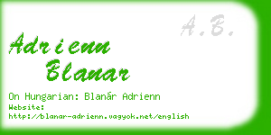 adrienn blanar business card