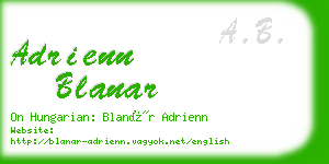 adrienn blanar business card